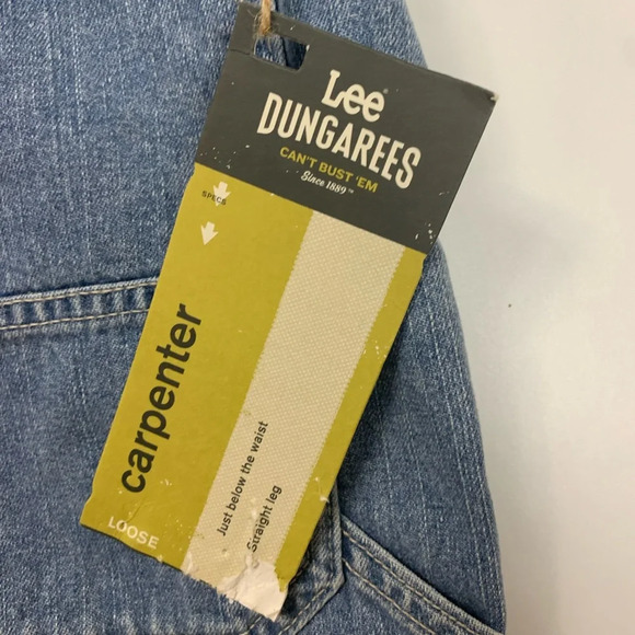 Lee Dungarees Carpenter Shorts Retro Stone Y2K 2006 Men 42L Denim Loose Straight - Picture 4 of 12